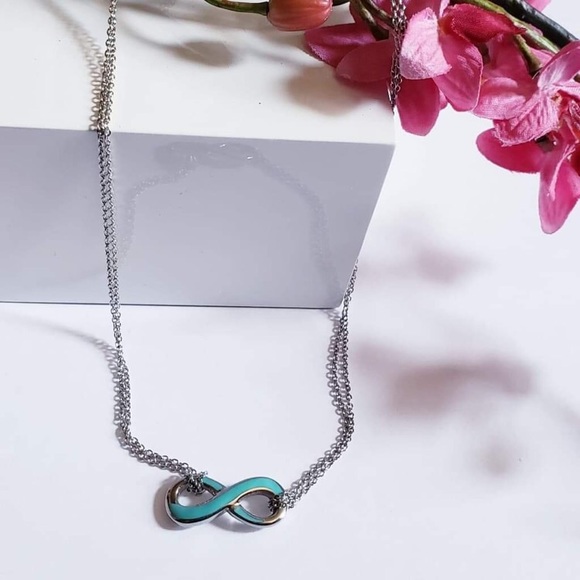 Infinity Necklace with Chain - Picture 3 of 4